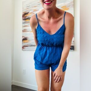 Royal Blue Summer Romper Medium